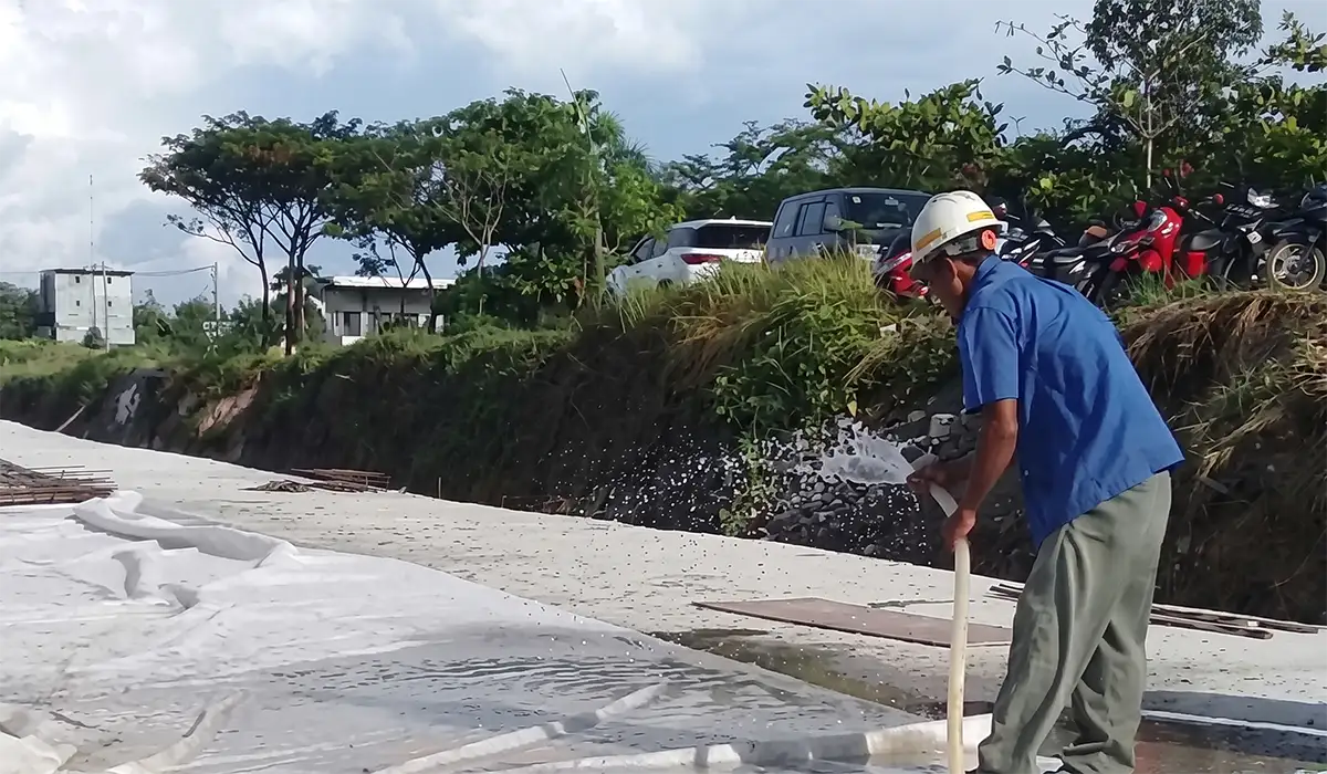 Concrete Curing Geotextile Project in Tangerang