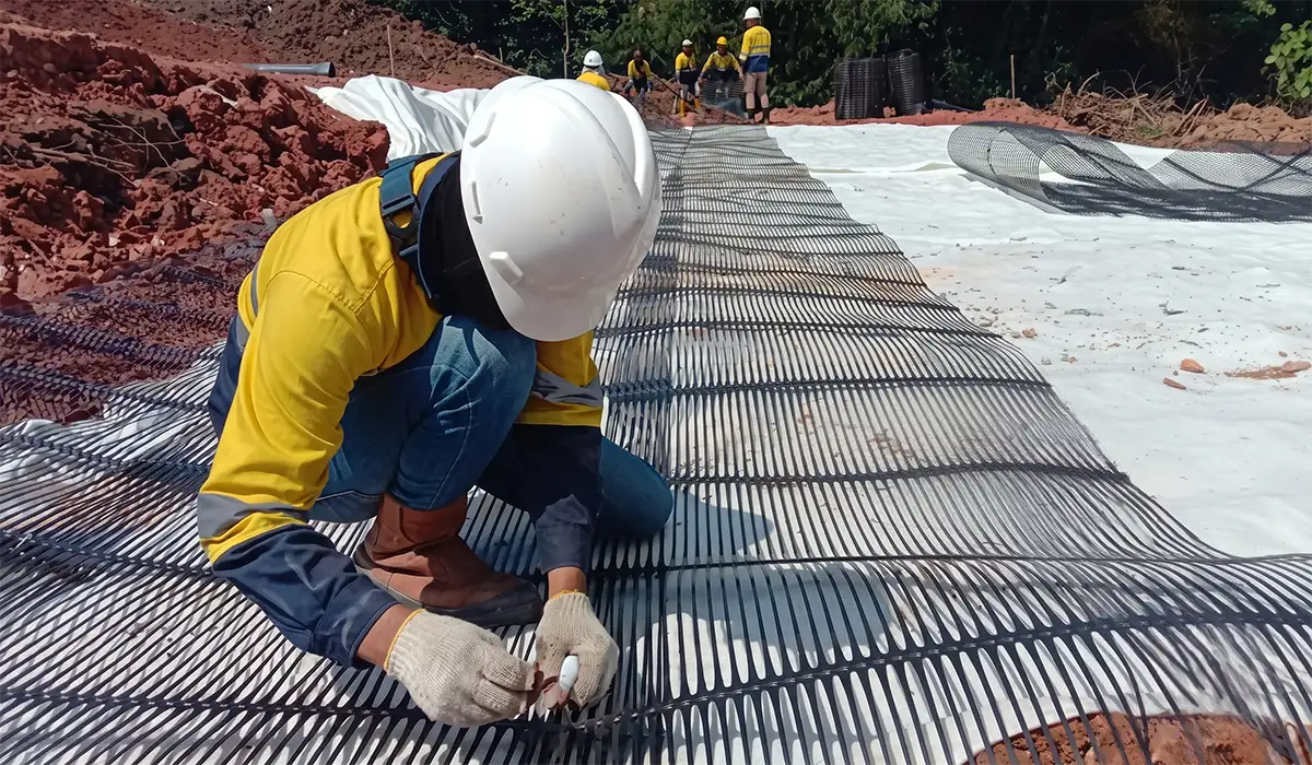 Geogrid Retaining Wall Project in South Sumatra