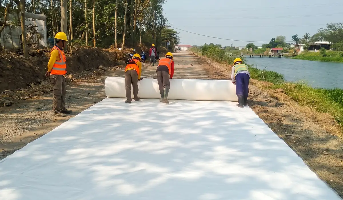 Non-Woven Geotextile Separator for a Karawang Road