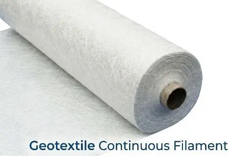 Staple fibre non-woven geotextile