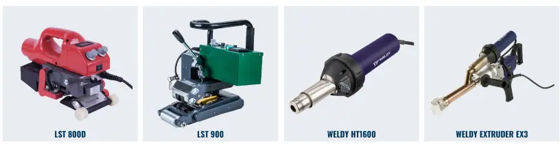 HDPE geomembrane welding machine