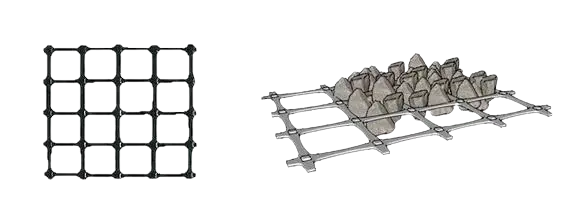How geogrid interlocks with aggregate