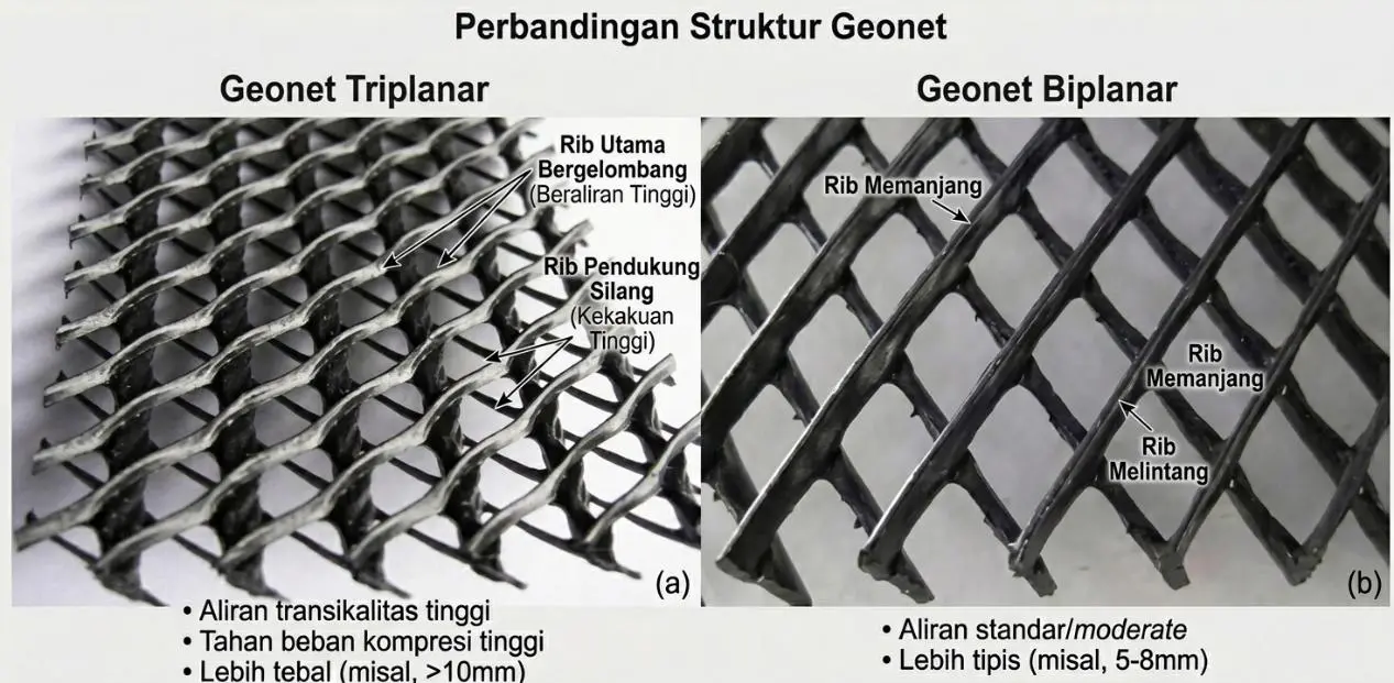 Types of geonet composite