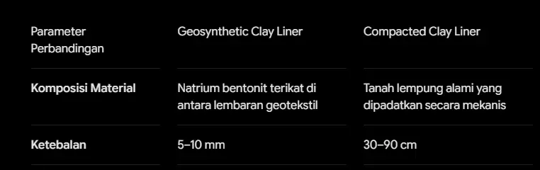 Geosynthetic clay liner vs compacted clay liner