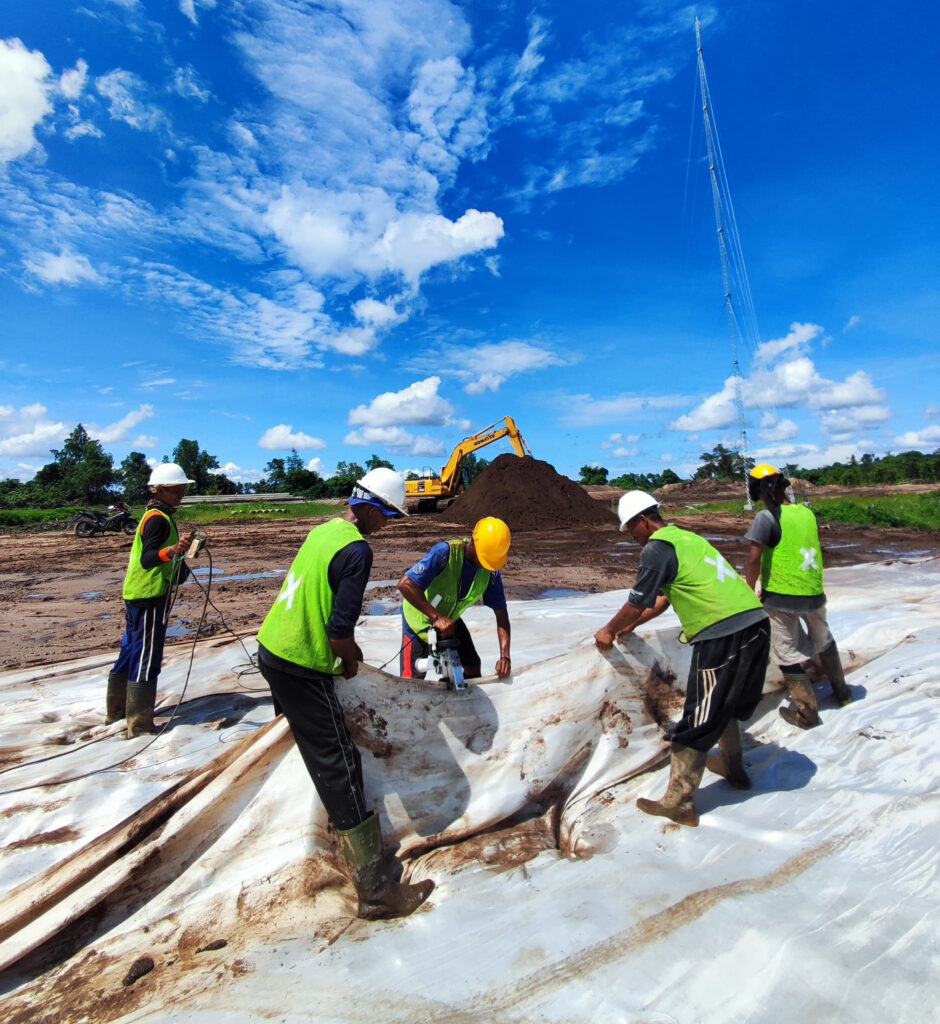 PET Woven Geotextile Separator for an Access Road