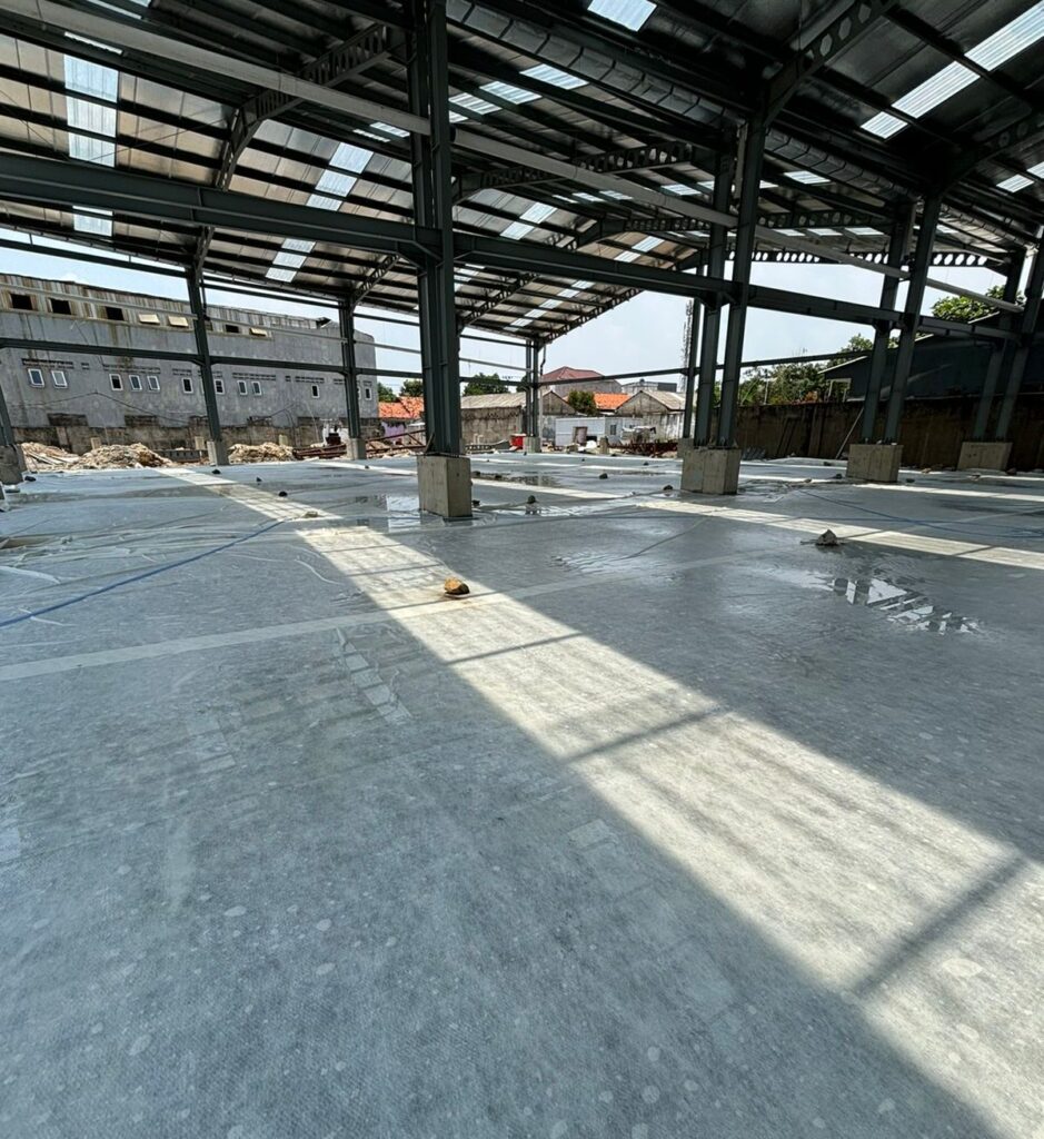 Concrete Curing with Non-Woven Geotextile in Tangerang