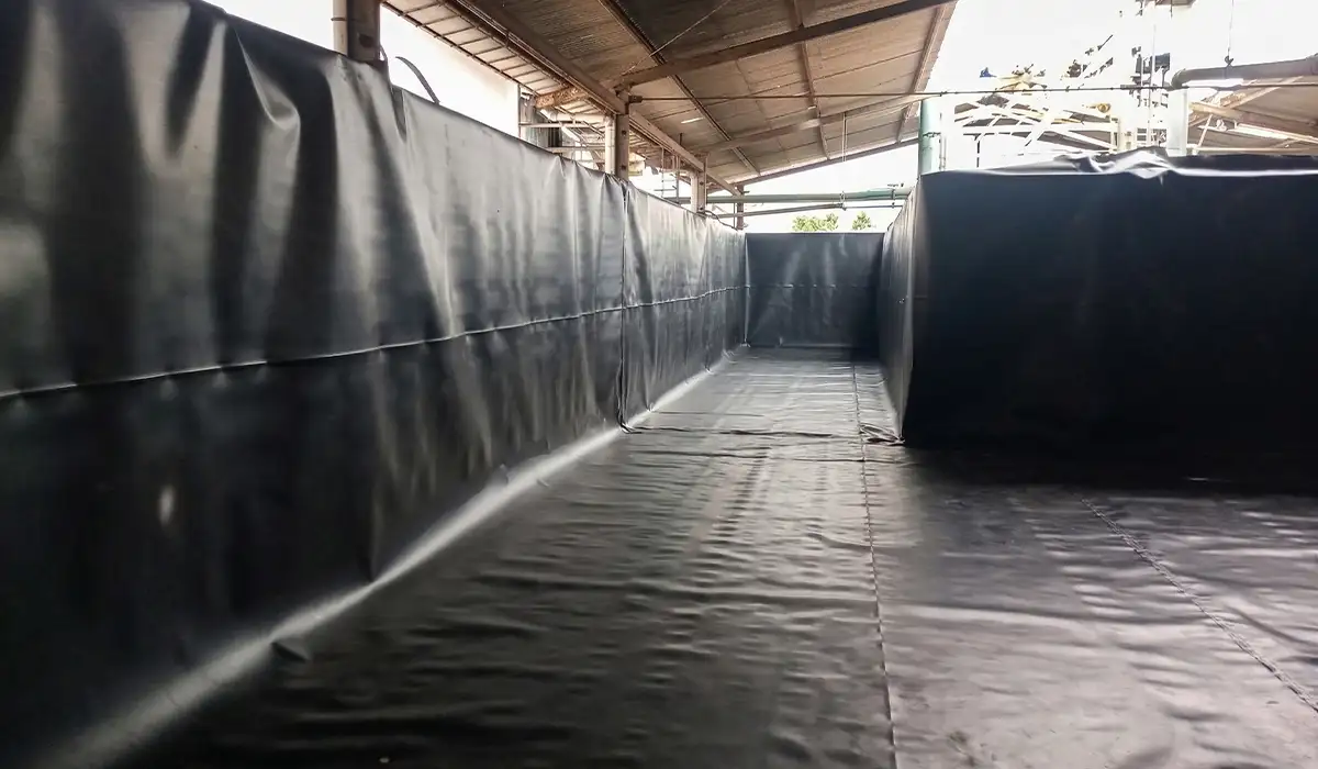 HDPE Geomembrane for a Textile Mill Clean Water Pond