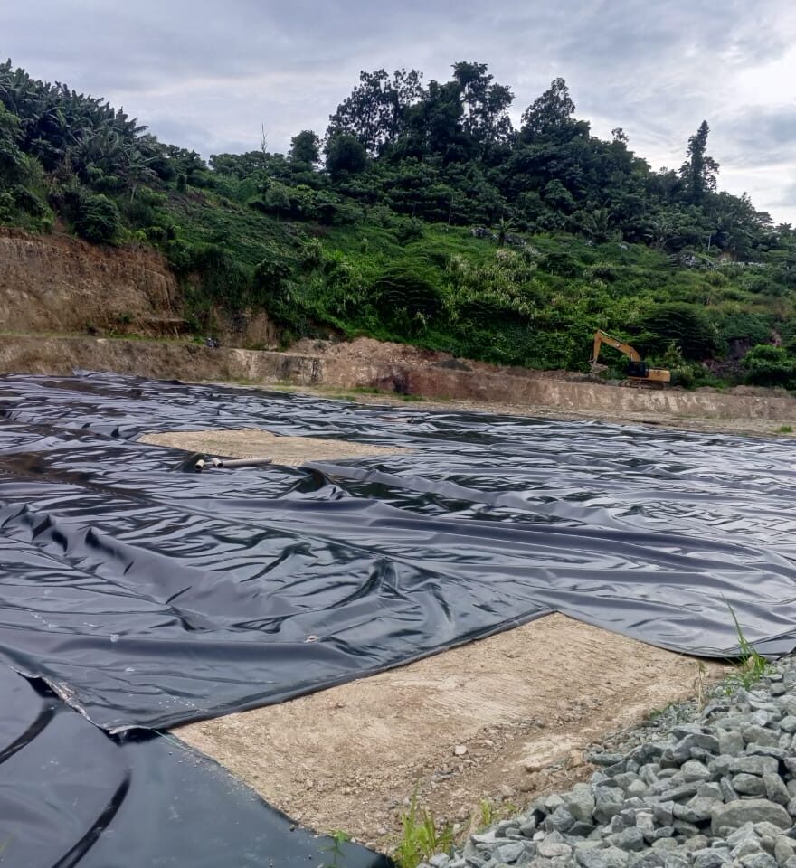 Landfill Lining with HDPE Geomembrane
