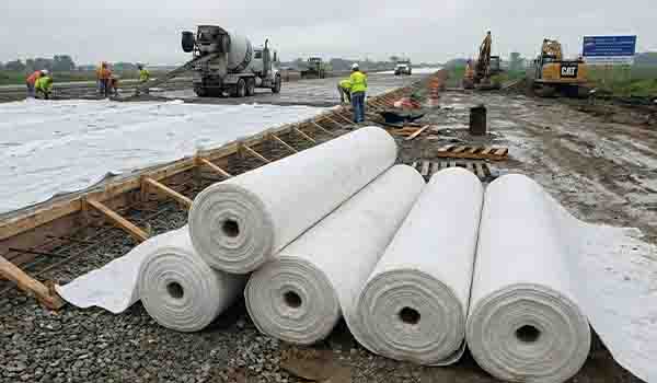 Geotextile non woven sebagai material penutup untuk curing beton