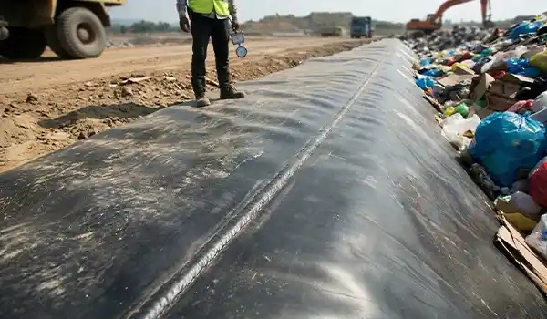 Material HDPE untuk geomembran di TPA